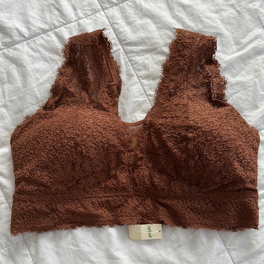 Lace Bralette in Brown